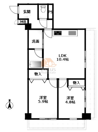 ヴェラハイツ西尾久505間取図