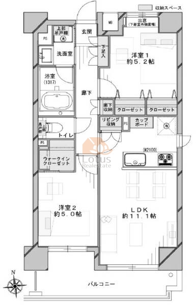 グランシティ天王洲アイル605間取図