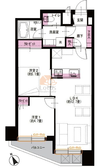 ｇｓハイム日暮里204間取図