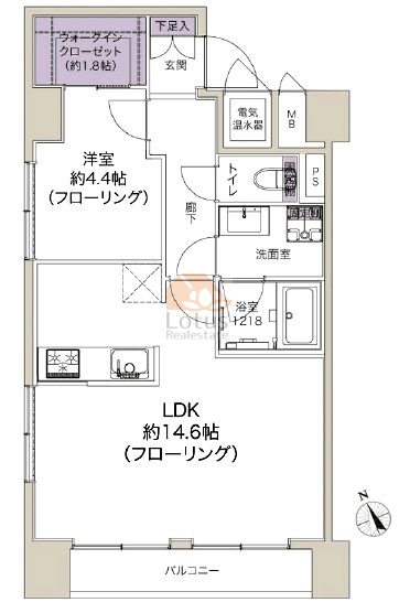 ライオンズマンション箱崎町801間取図