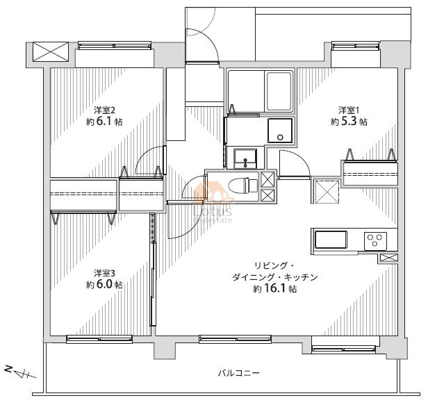 エンゼルハイム西新井第２603間取図