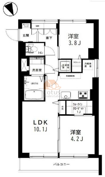 下馬マンション205間取図