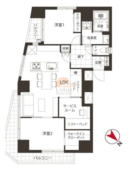 ハイステート池袋202間取図