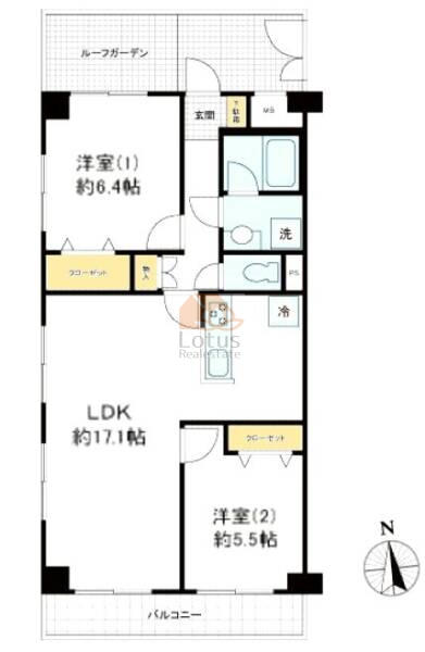 エンゼルハイム鹿浜501間取図