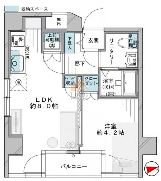 扶桑ハイツ上野松が谷203間取図