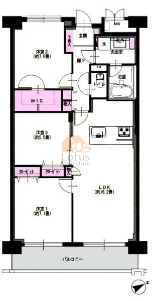 三田ナショナルコート904間取図