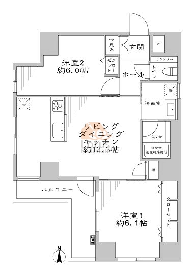 パラスト白山203間取図