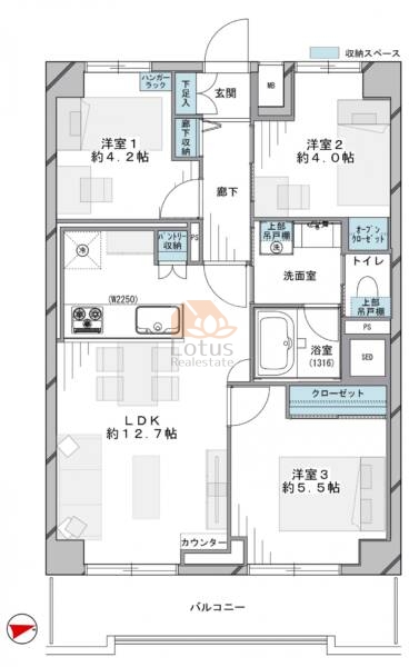 ゾンネンハイム葛西303間取図