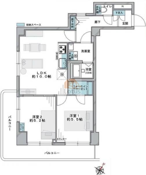 マンション新小岩401間取図