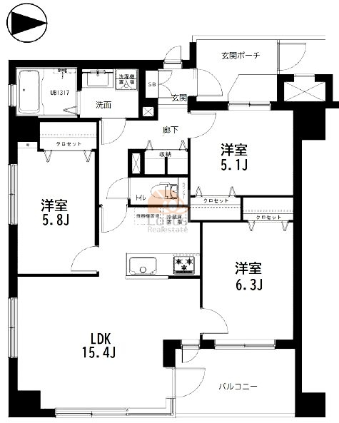 グランシティ木場401間取図