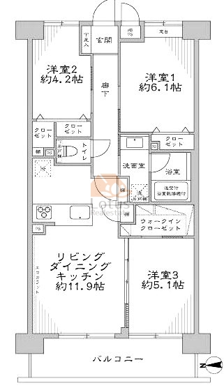 ライオンズガーデン錦糸町605間取図