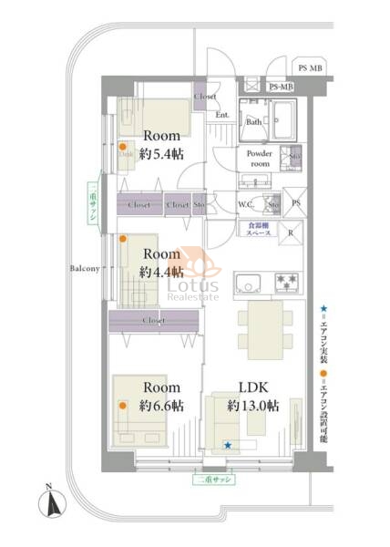 木場ハイツ501間取図