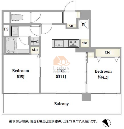 中野坂上コーポ306間取図