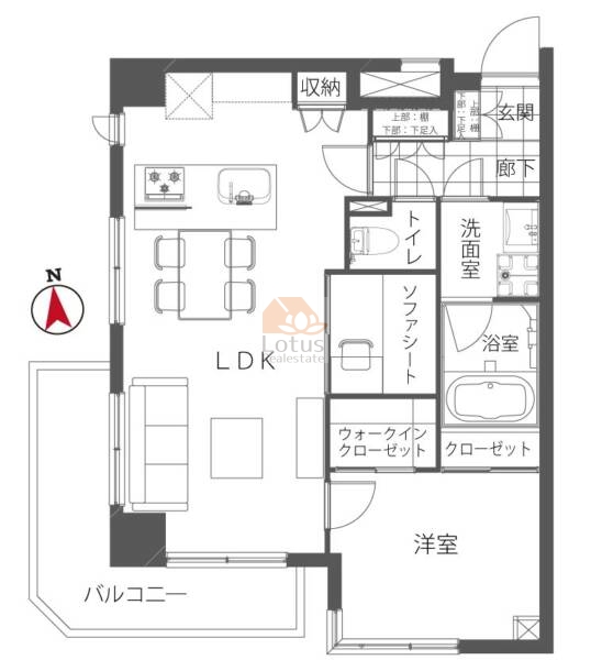 グランドメゾン麻布一の橋401間取図