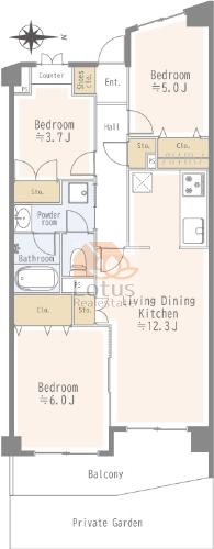 エンゼルハイム竹の塚駅前113間取図