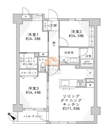 セザール第2立石306間取図