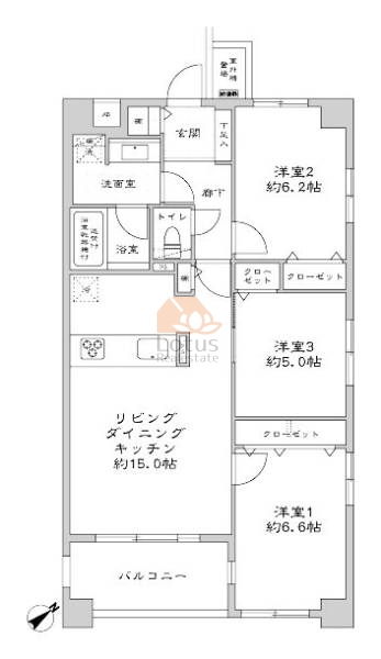 セザール市谷田町206間取図