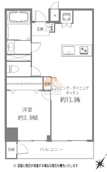 市ヶ谷ホームズ402間取図