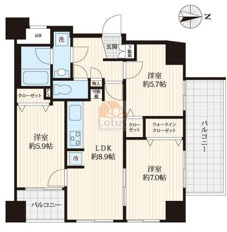 マルクパージュ北小岩802間取図