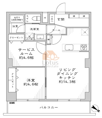 千石明穂ハイツ207間取図