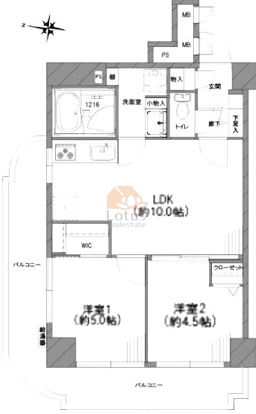 サンハイツ両国406間取図