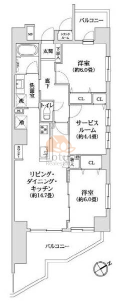 ヴァンクール葛西参番館303間取図