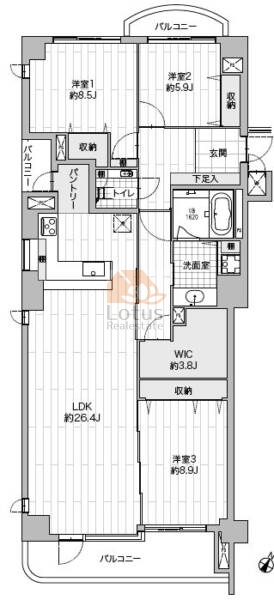 アーバンドヌール目白台901間取図