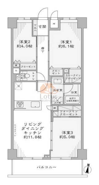ライオンズマンション東陽町第31106間取図