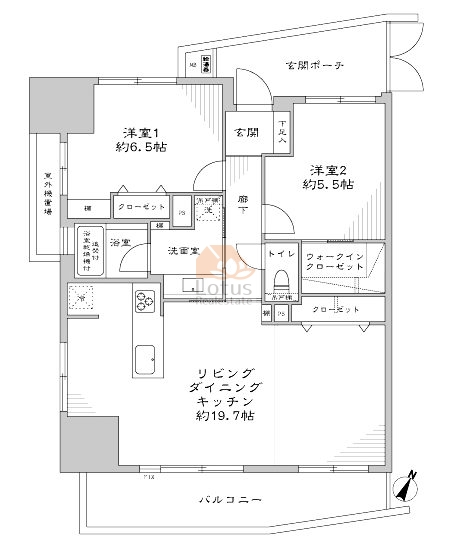 藤和シティホームズ大井町駅前801間取図