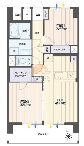 柿の木坂パレス404間取図