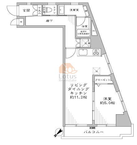 エクセル入谷2号館201間取図