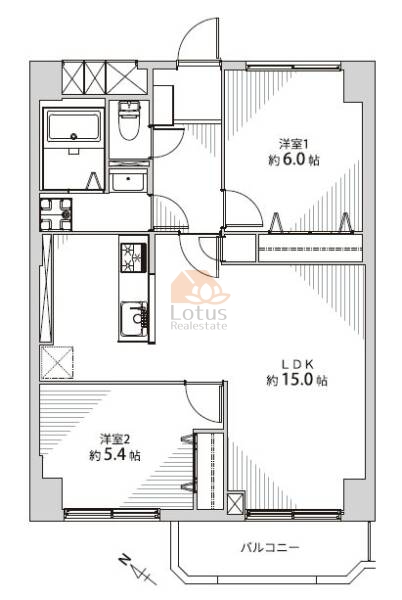 東武西新井東口サンライトマンション208間取図