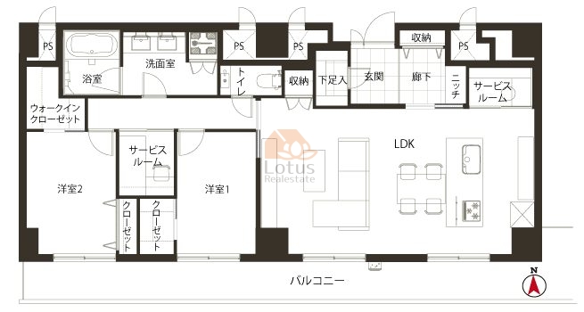 麹町クリスタルシティ1601間取図