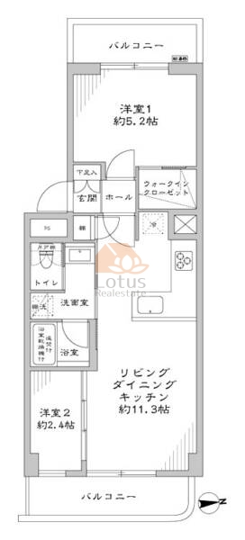 シュロス二十騎町203間取図