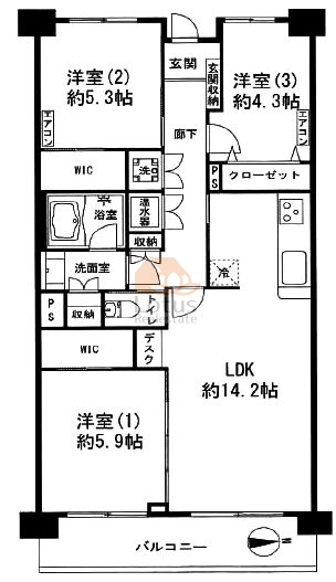 ファミリータウン東陽6階間取図