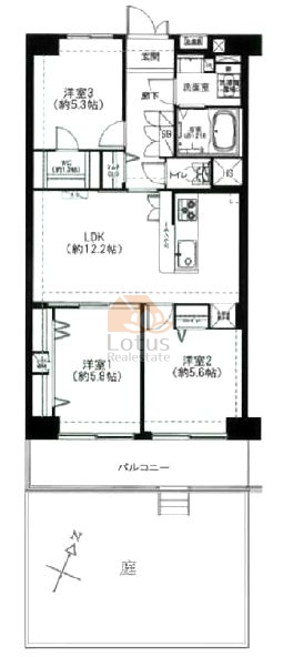 マーシャンハイツ梅島103間取図