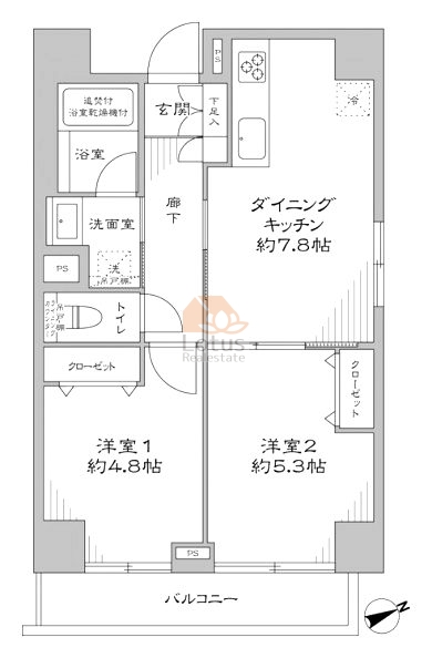 シティポート北千住602間取図