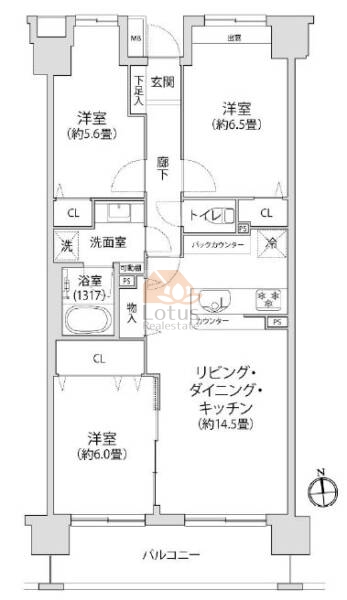 グランパセオ新小岩211間取図