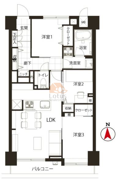 ベルク両国606間取図