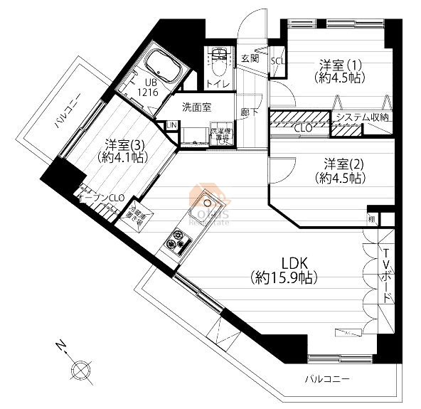 ストークマンション綾瀬301間取図