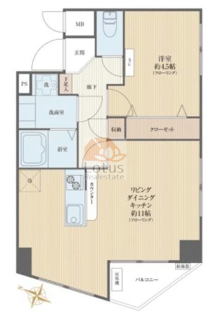 スターハイツ八幡山3階間取図