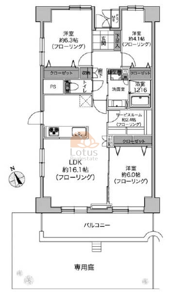 宇喜田ホームズ101間取図