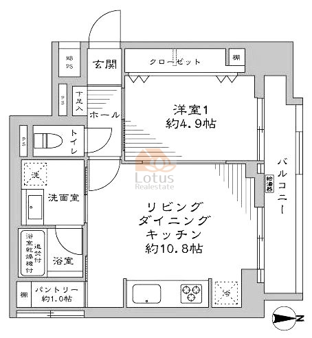 市ヶ谷春日マンション1006間取図