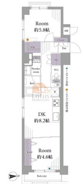 中銀第2東上野マンシオン1103間取図
