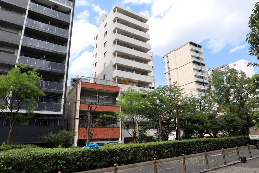 藤和シティコープ東陽町２外観1｜藤和シティコープ東陽町２は平成1年築、11階建てのマンションです。北側は永代橋通り、南側は洲崎川緑道公園があります。