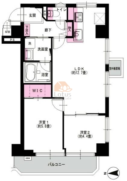 マンション中落合ガーデニア307間取図