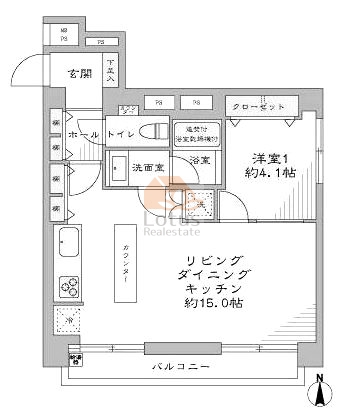 市ヶ谷春日マンション1005間取図