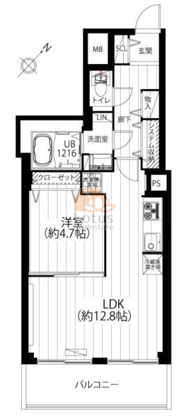 旭ヶ丘マンション703間取図