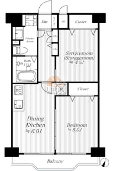 浅草ダイヤモンドマンション2階間取図