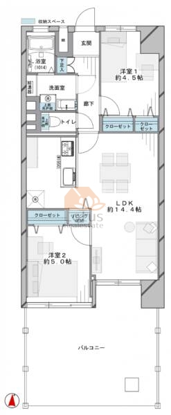 東陽町コーポラス406間取図